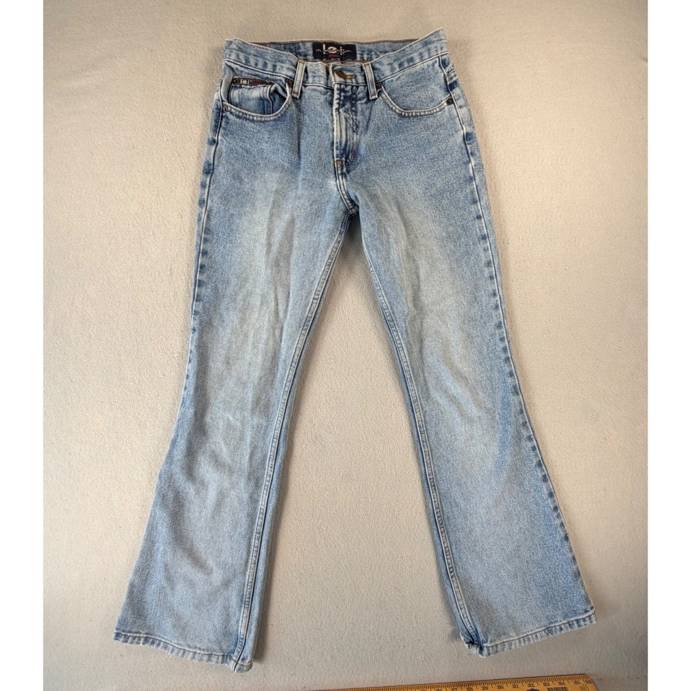 l.e.i. Women Size 7 Light Wash Low Rise Bootcut Jeans Y2K Vintage Grunge 2312